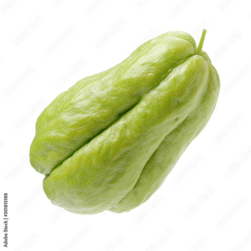 Chayote on a white background Chayote on a white background