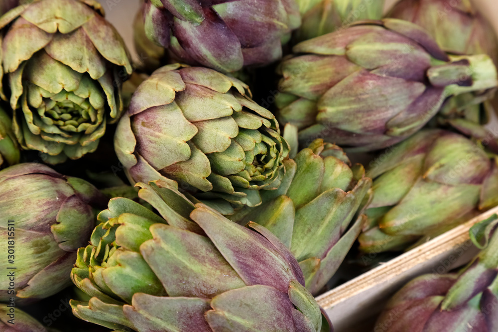 Ripe artichokes has been harvested Ripe artichokes has been harvested