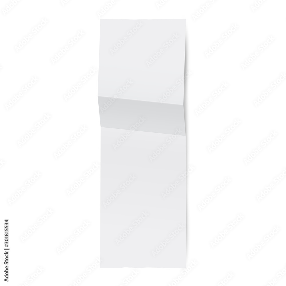 Supermarket receipt template. Blank white shop check.