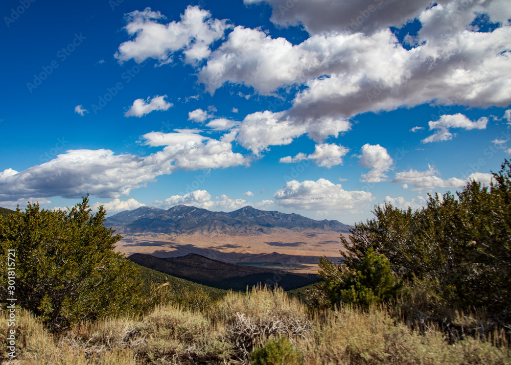 Mountainous view from the Great Basin National Park road to Wheeler Peak Glacier Mountainous view from the Great Basin National Park road to Wheeler Peak Glacier