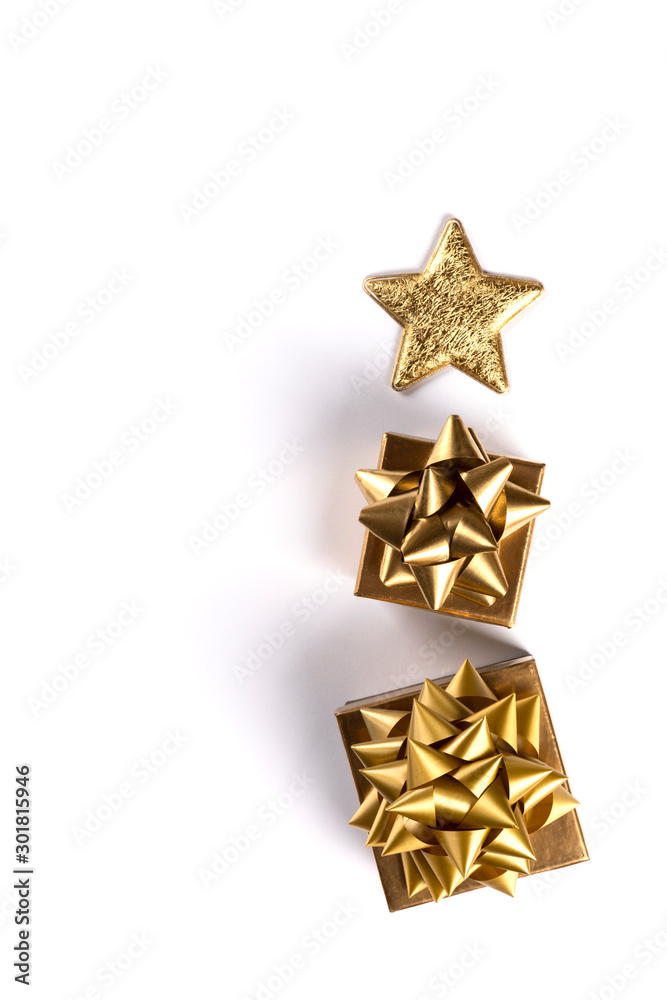 Christmas and New Year composition on white background. Christmas and New Year composition on white background.