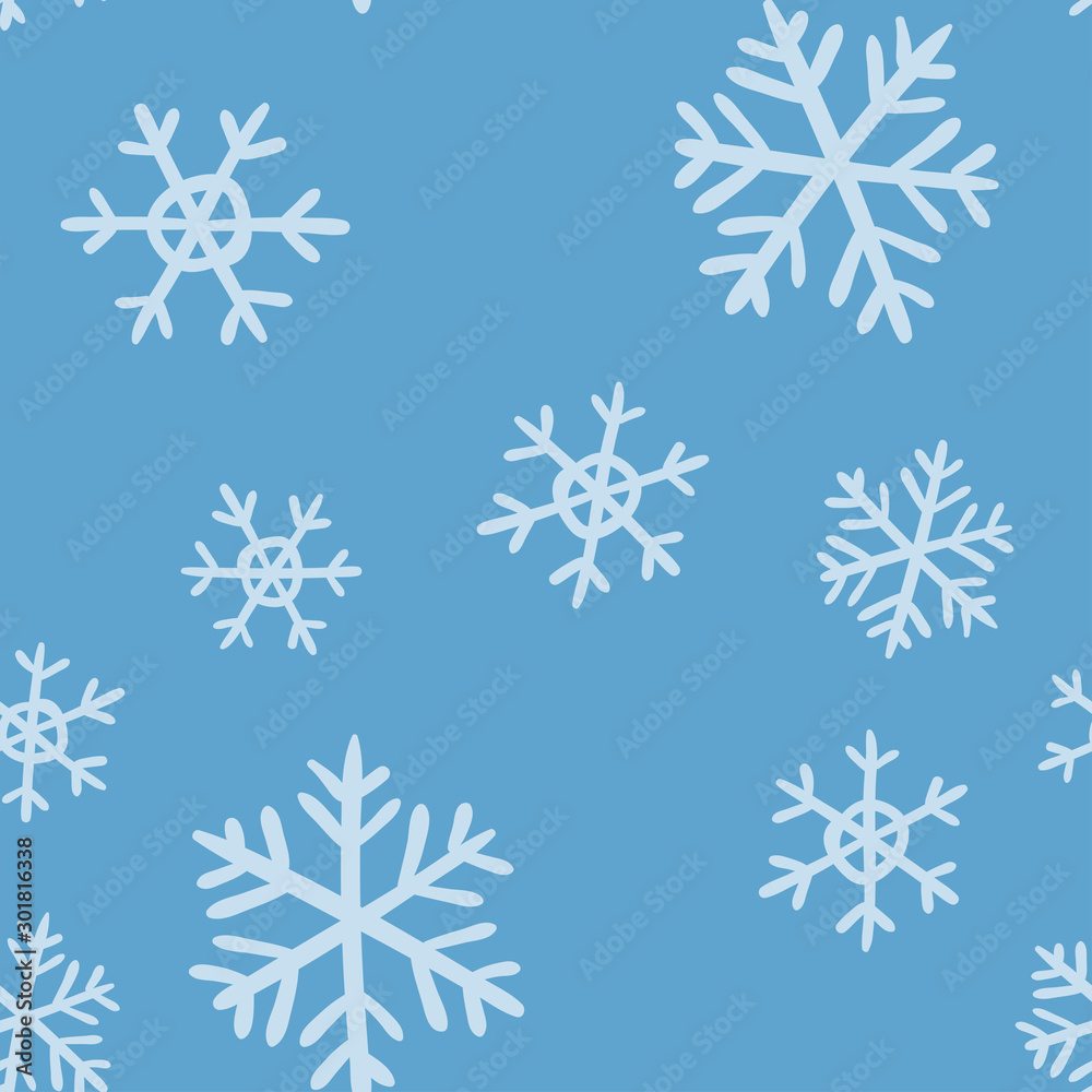 Snowflakes seamless patter. Christmas and winter snow texture background. Snowflakes seamless patter. Christmas and winter snow texture background.