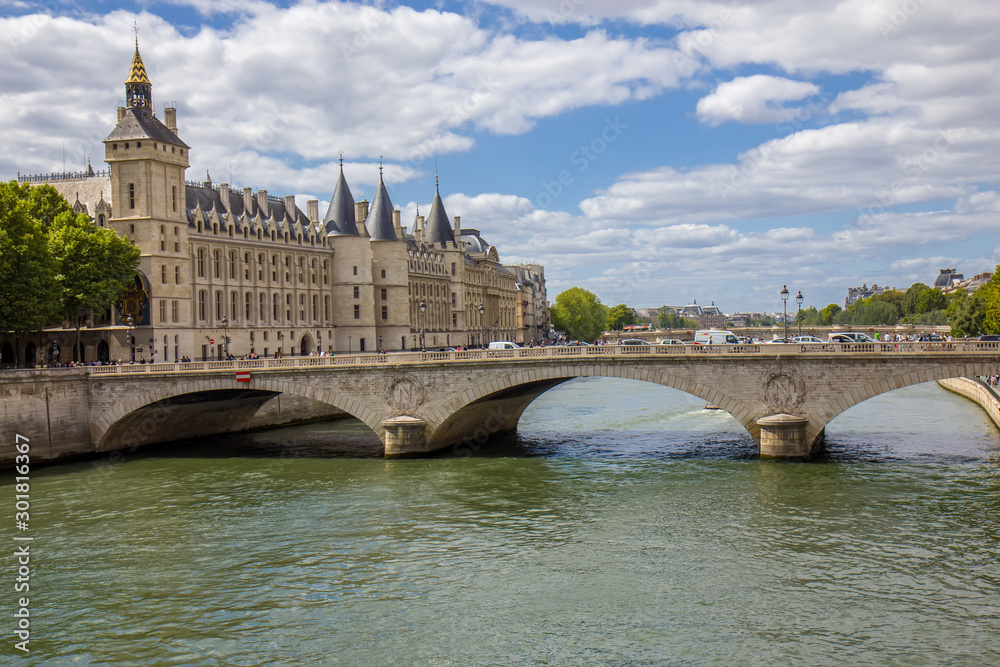 View on the Paris from the river Seine