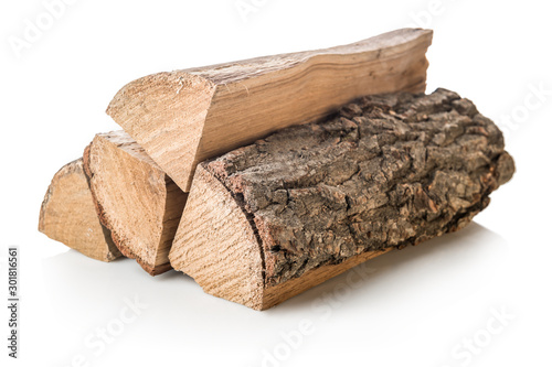 Obraz na płótnie Stack of firewoods w salonie