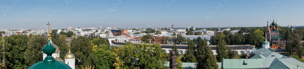 YAROSLAVL, RUSSIA: Yaroslavl is one of the oldest Russian cities, founded in the XI century. The Museum-reserve Yaroslavl Kremlin. View from the bell tower.