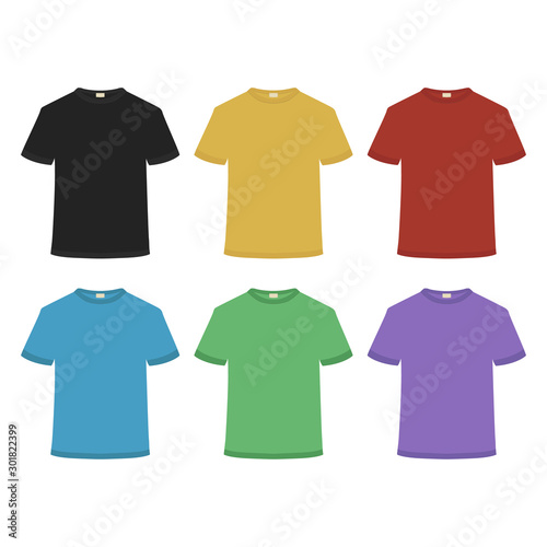 Colored Ladies Short Sleeved T-shirts.