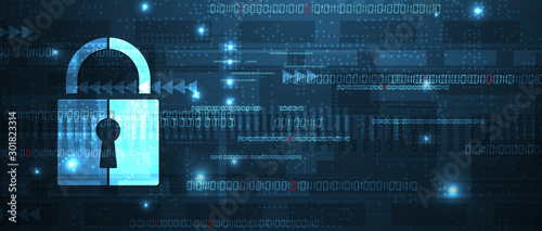 Cybersecurity and information or network protection. Future technology web services for business and internet project