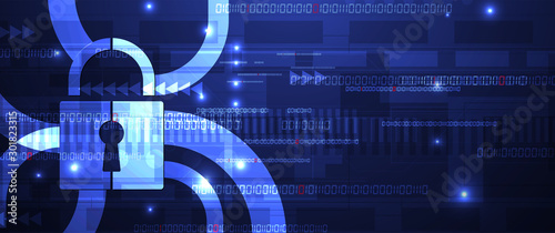 Cybersecurity and information or network protection. Future technology web services for business and internet project