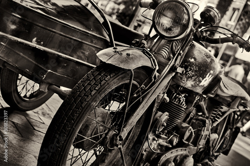 vintage motorcycle on the street