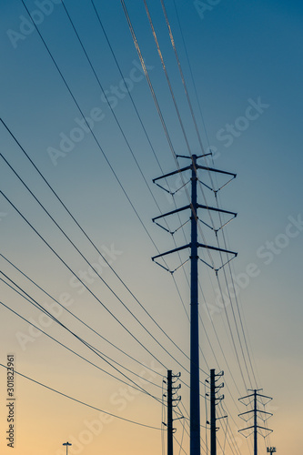 Urban electrical transmission lines and towers