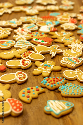 gingerbread cookies on the table