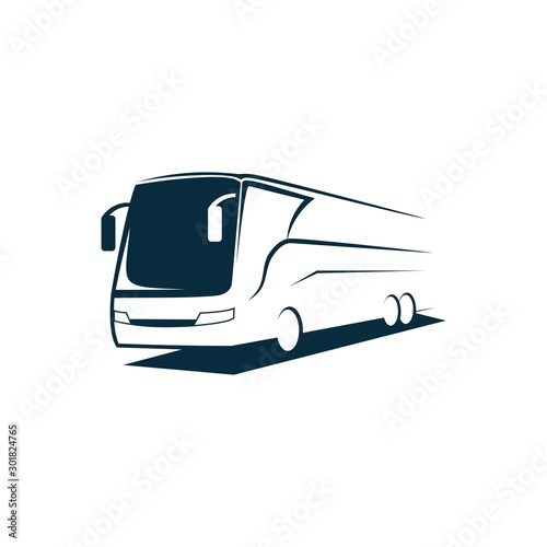 travel bus logo icon vector design illustration template