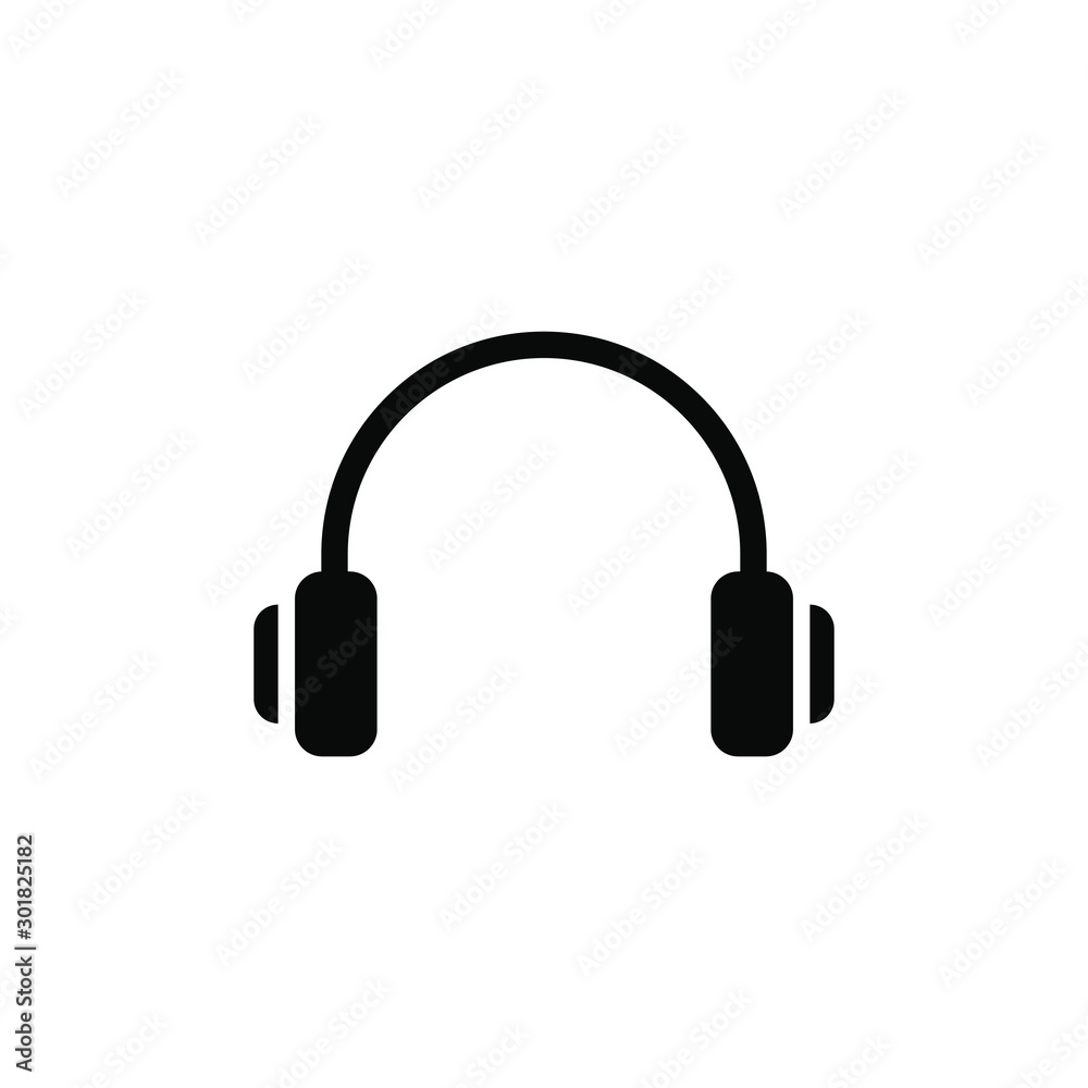 Headphones icon design. Music symbol isolated. Vector illustration Headphones icon design. Music symbol isolated. Vector illustration