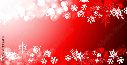 sfondo, elegante, rosso, natale, fiocchi di neve