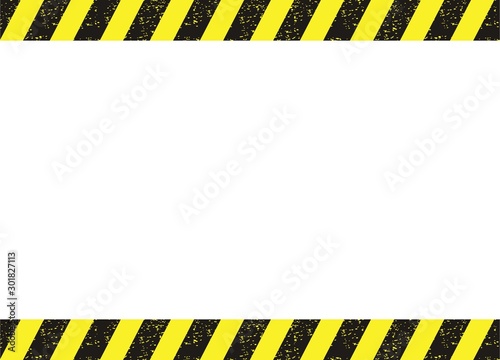 Yellow and Black Barricade Construction Tape Collection. police stripe. Vector illustration.