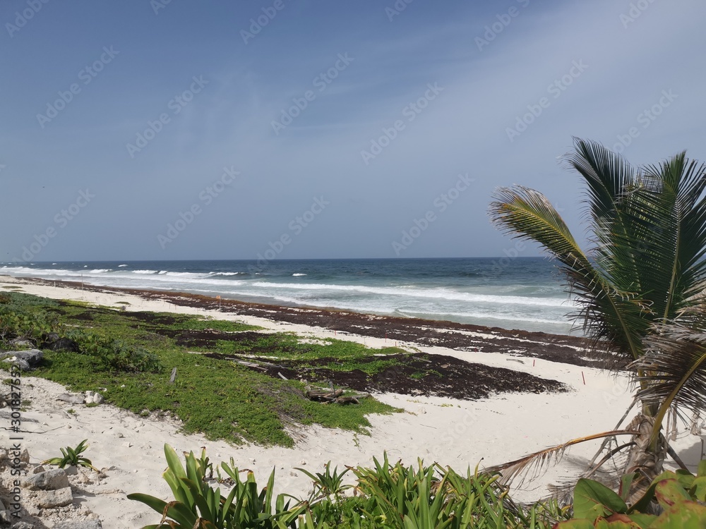 Beaches and Streets of northern Cozumel Island Mexico