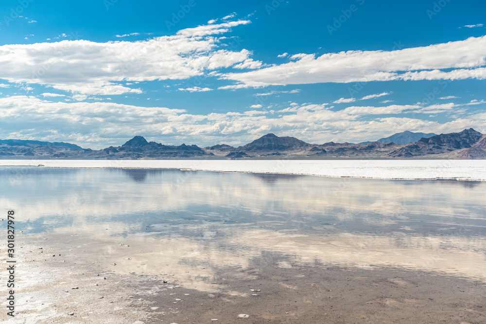 Bonneville Salt Flats Utah surreal landscape