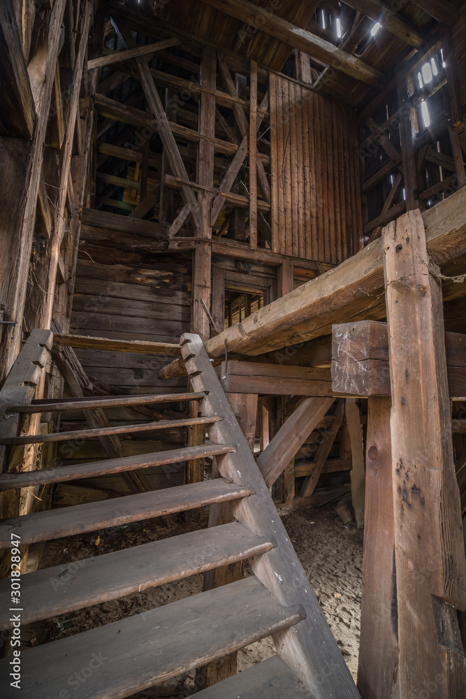 Abandoned old wooden Catholic church Abandoned old wooden Catholic church