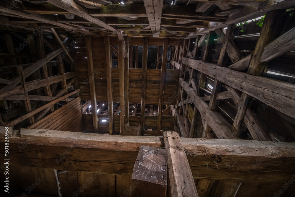 Abandoned old wooden Catholic church Abandoned old wooden Catholic church