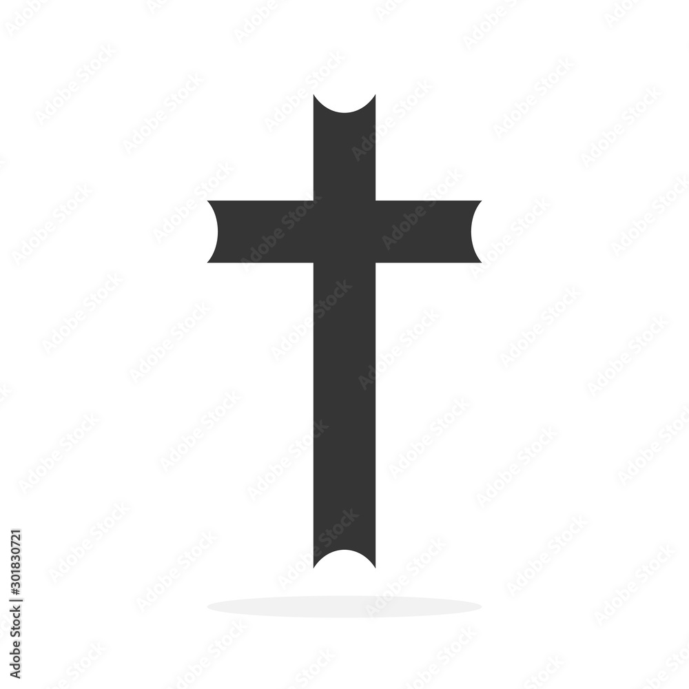 Christian Cross icon - vector.