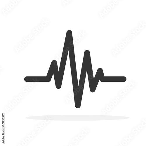 Heartbeat icon - vector.