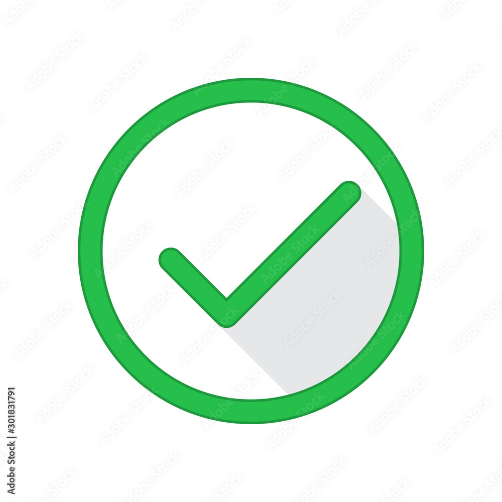 Green checkmark icon - vector. Green checkmark icon - vector.
