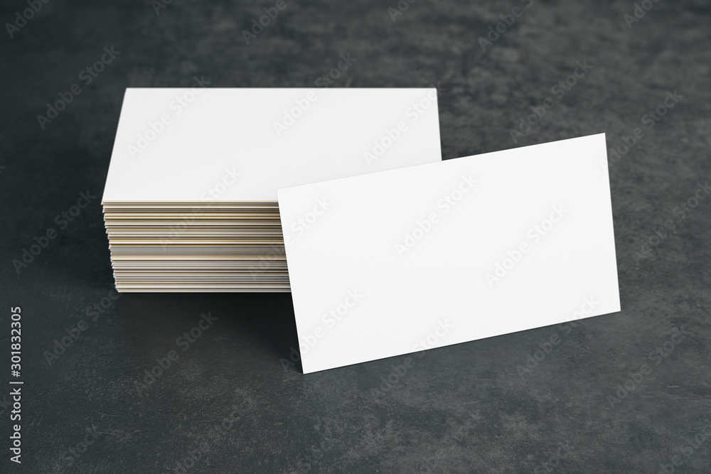 Many white business card Many white business card