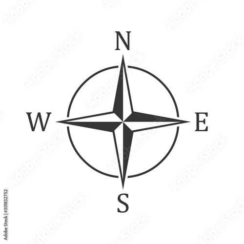 Compass icon - vector.