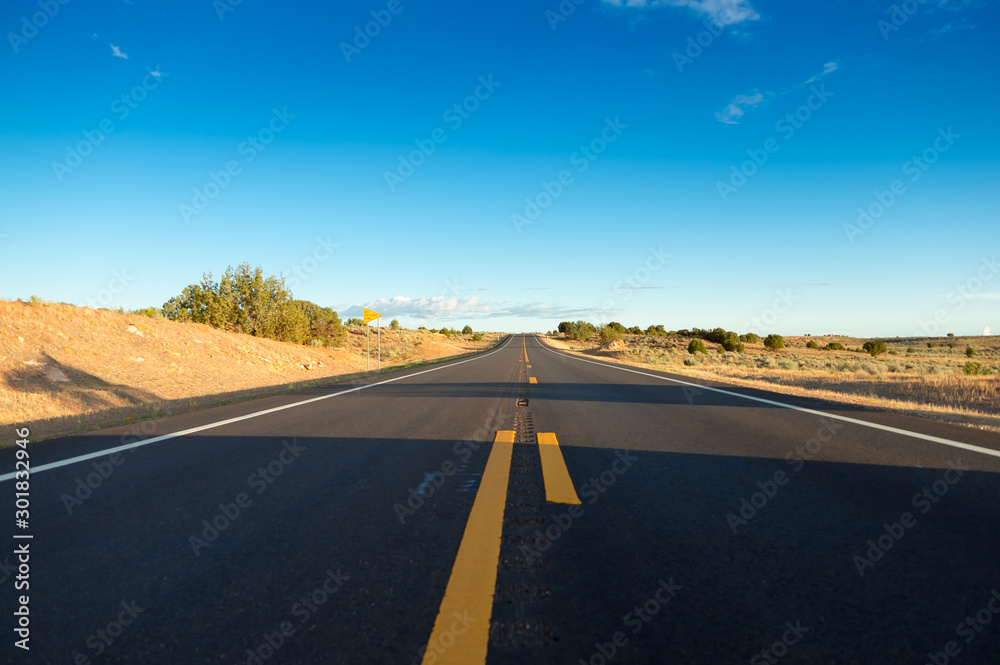 Arizona road in the desert