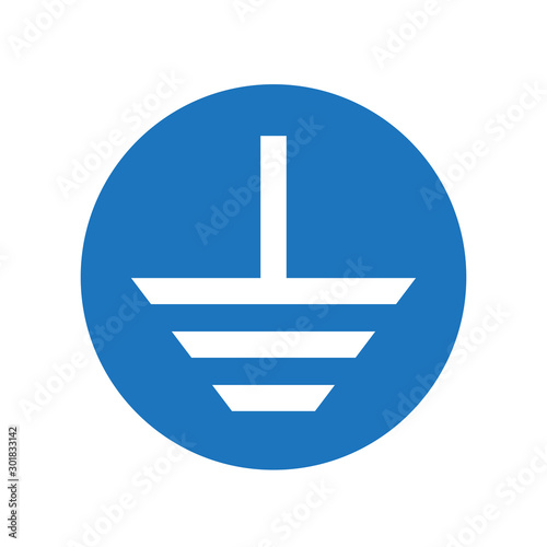 Electrical grounding symbol - vector.