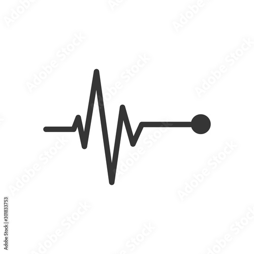 Heartbeat icon - vector.