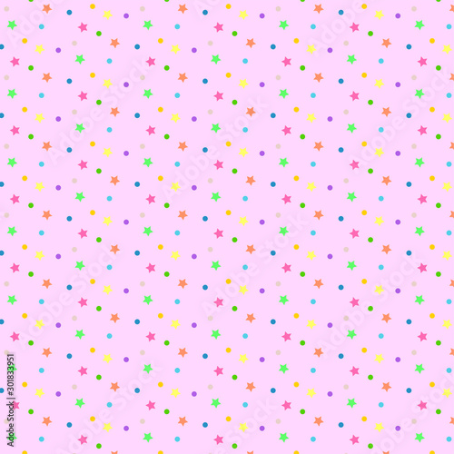 Abstract modern seamless pattern with stars. Shiny background. Texture