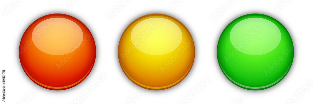 Set of vector glossy balls. Set of vector glossy balls.