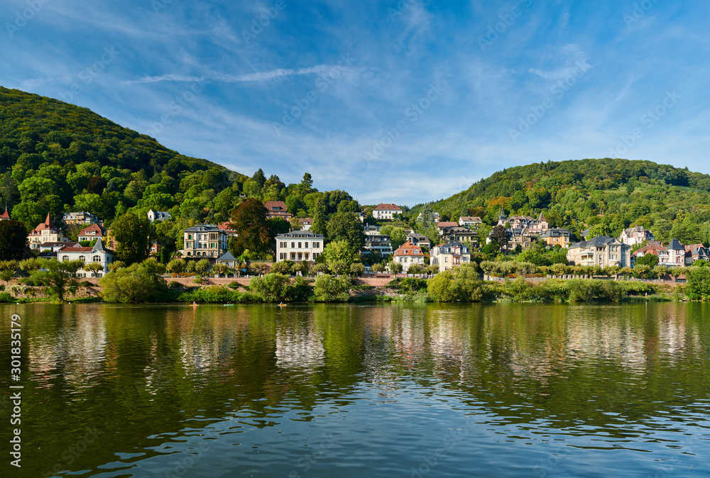 Heidelberg town on Neckar river in Germany