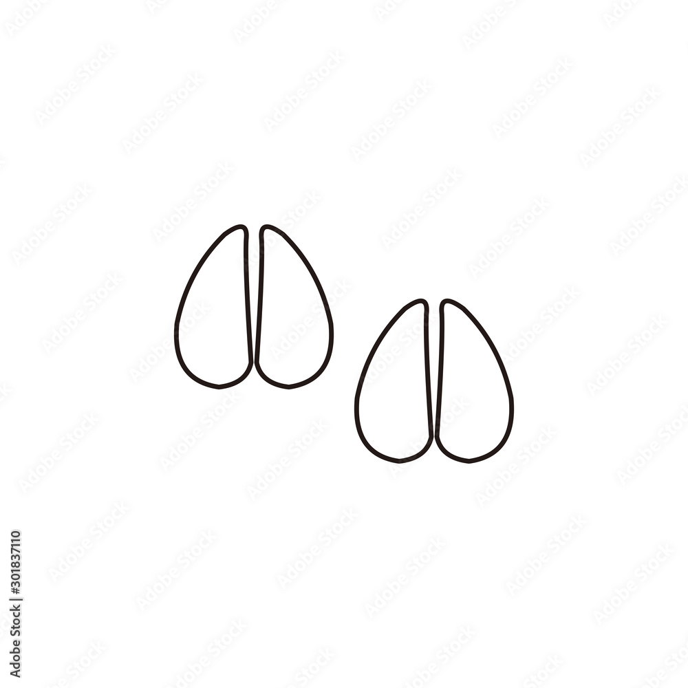 animals footprint icon vector design symbol animals footprint icon vector design symbol
