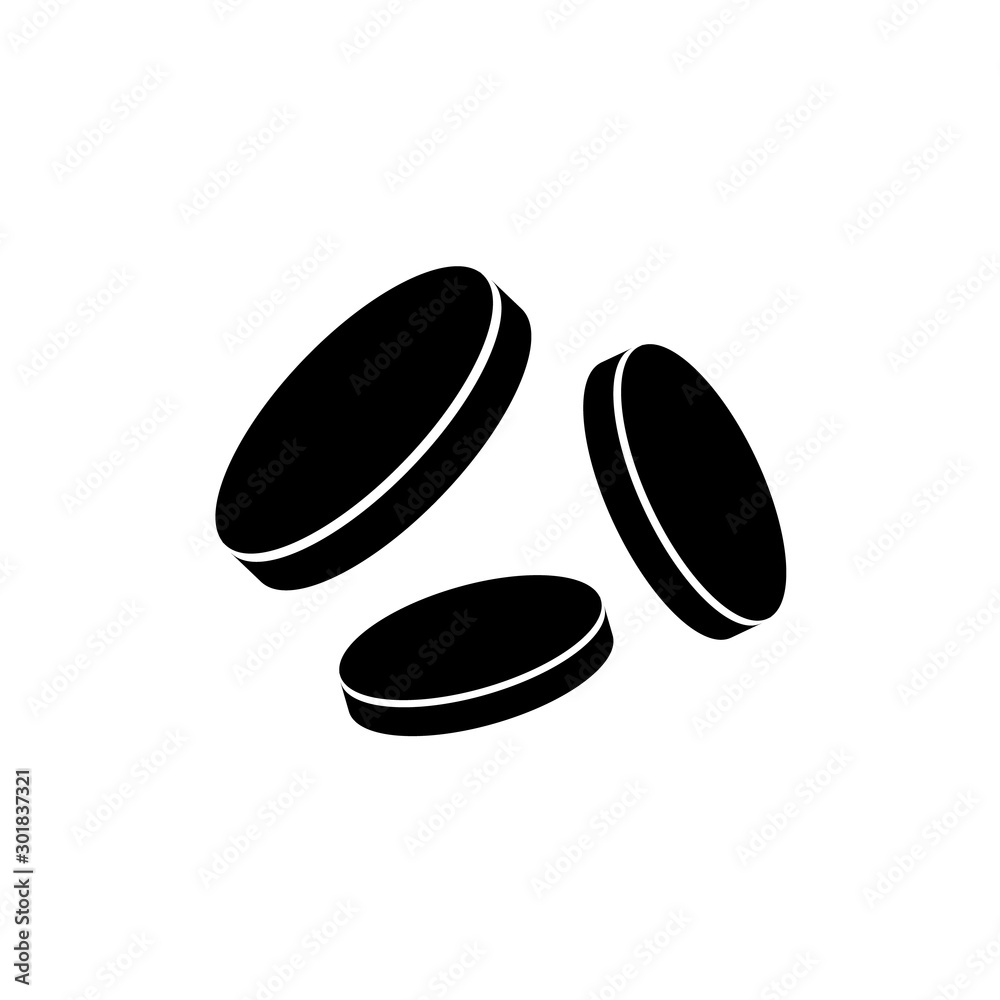 Vector money, cash icon, logo isolated on white background Vector money, cash icon, logo isolated on white background