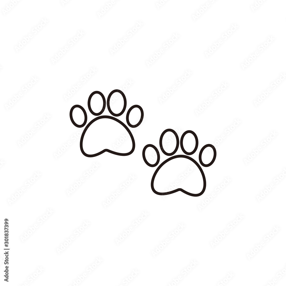 animals footprint icon vector design symbol animals footprint icon vector design symbol