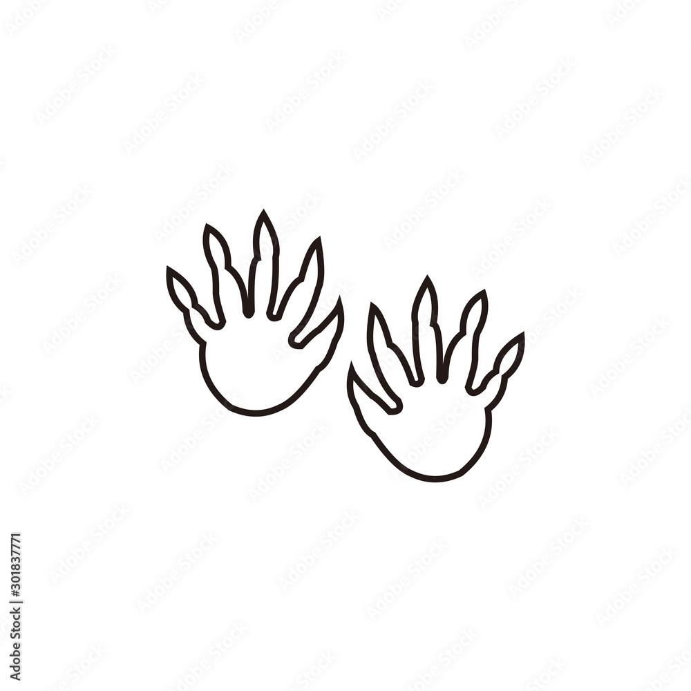 animals footprint icon vector design symbol