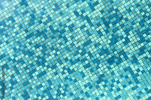 Obraz na płótnie blue pool tiling w salonie