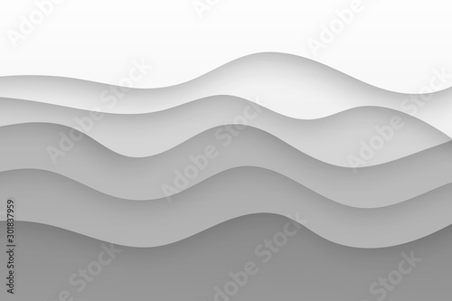 Paper cut wavy lines template
