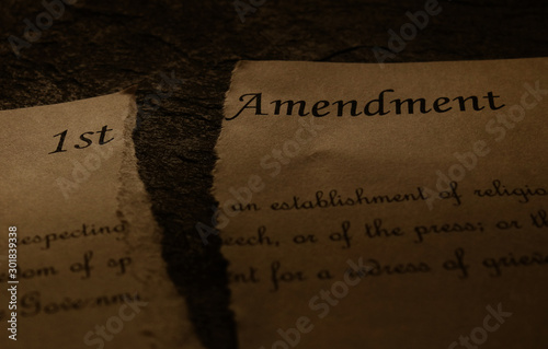 Torn 1st Amendment Constitution text