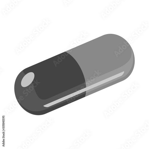 Isolated object of capsule and drug icon. Graphic of capsule and medicine vector icon for stock.