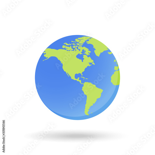 World map globe map silhouette vector illustration.