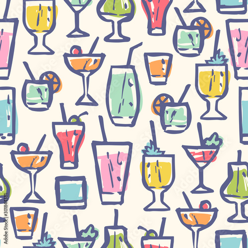 Retro pattern for cocktail party