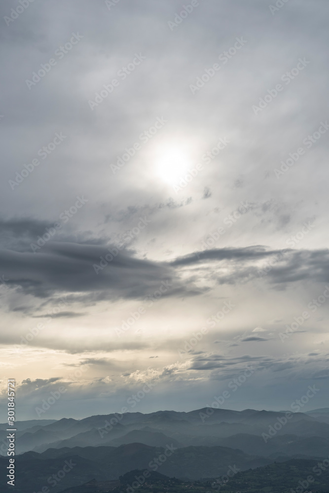 Dramatic gloomy sky with thunderclouds Dramatic gloomy sky with thunderclouds