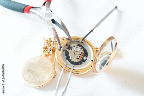 Cleaning and repairing a watch