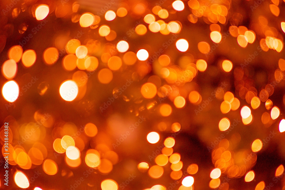 Fototapeta premium The glare of the holiday lights. Festive Christmas background.