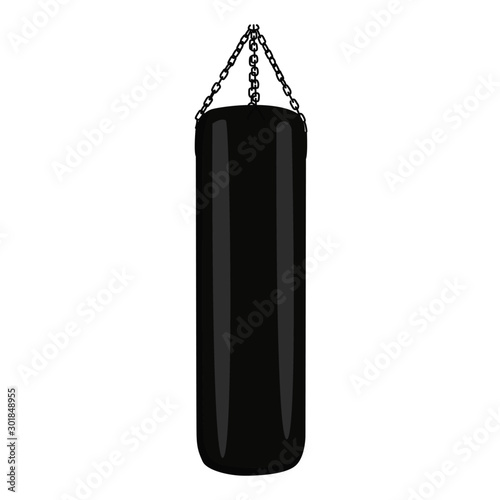 boxing bag realistic vector illustration isolated