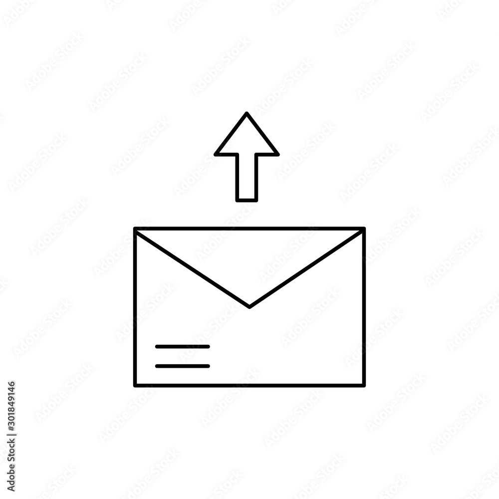 Computer, arrow, message icon. Simple line, outline vector of information transfer icons for ui and ux, website or mobile application Computer, arrow, message icon. Simple line, outline vector of information transfer icons for ui and ux, website or mobile application