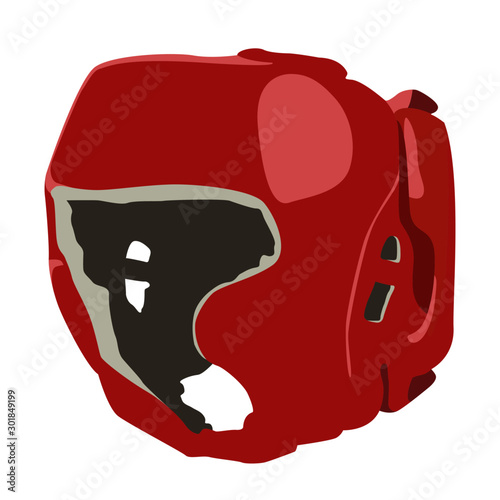 Boxing headgear realistic vector illustration isolated